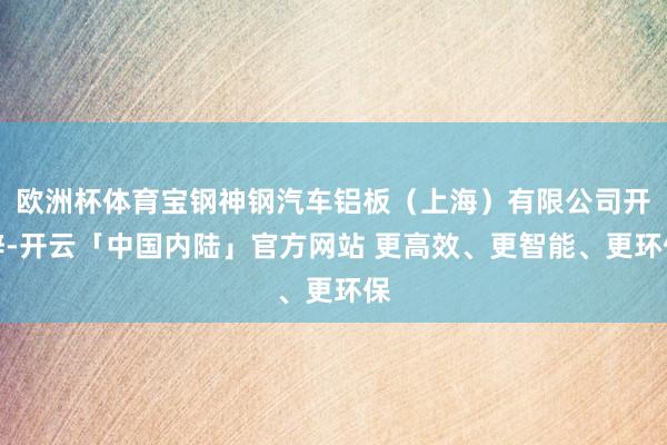 欧洲杯体育宝钢神钢汽车铝板（上海）有限公司开辟-开云「中国内陆」官方网站 更高效、更智能、更环保